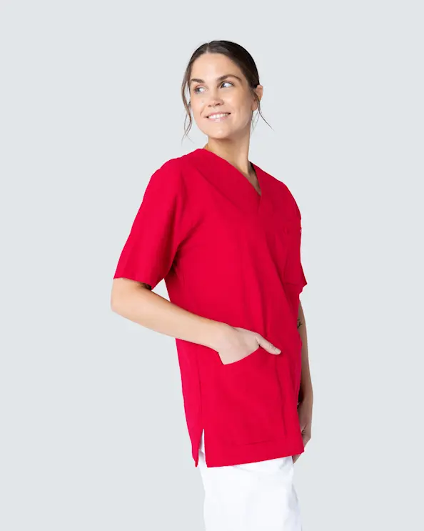 South West Cotton Crinkle Calle Röd Bussarong Unisex