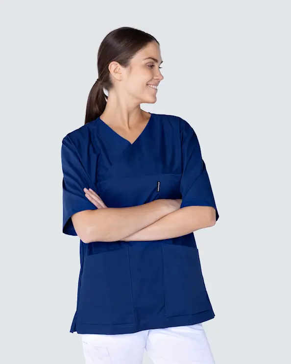 Almedahls Marine V-bluse Unisex