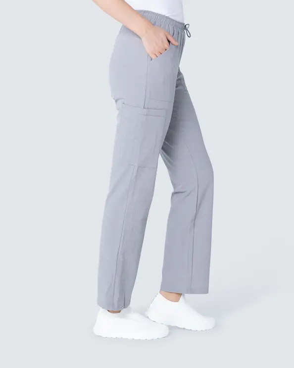 Hejco Crinkle Drew Hopeanharmaa Housut Unisex