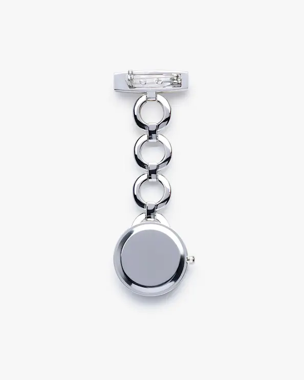 Schwesternuhr Strass Silber