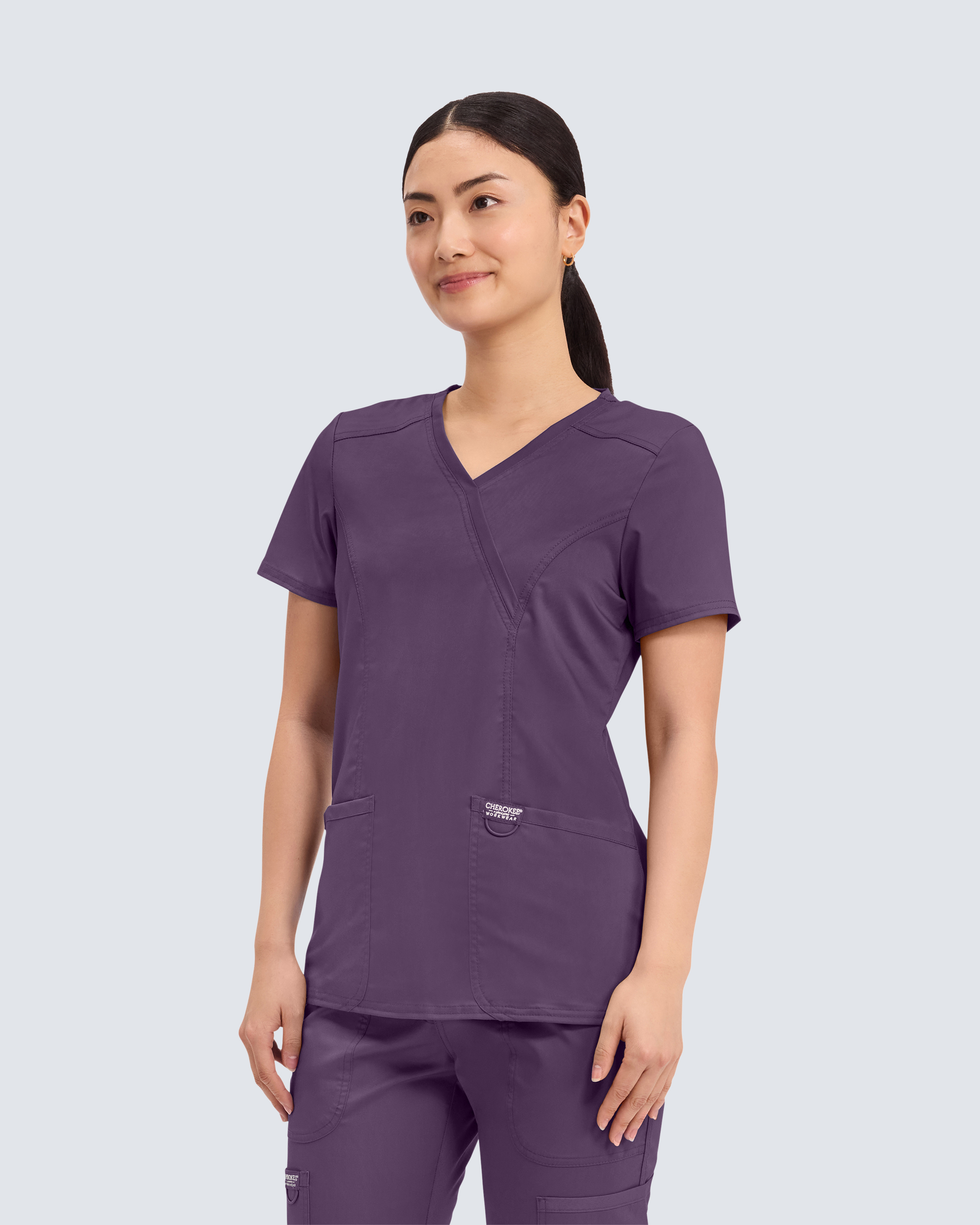 Cherokee Revolution Mock Wrap Top WWE610 Lilla