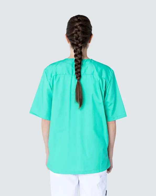 Almedahls Grøn Bluse med v-hals Unisex