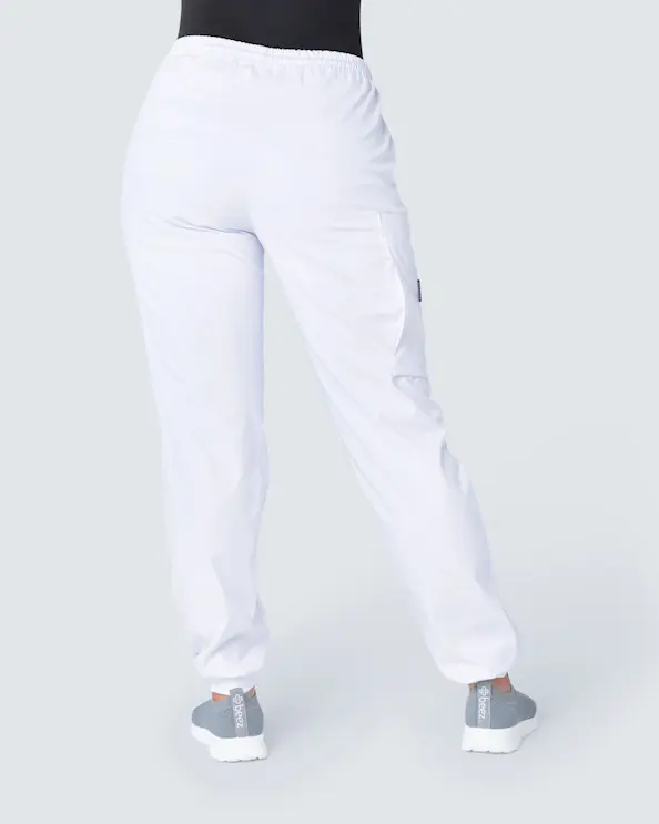 Almedahls Valkoinen Housut Joustinneuloksella Stretch Unisex