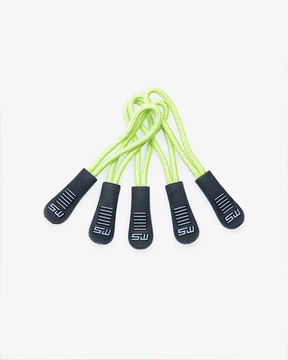 South West Zip pullers 5p Limegrön