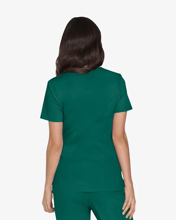 Cherokee Core Stretch Mock Wrap Top WWE4728 Tummanvihreä