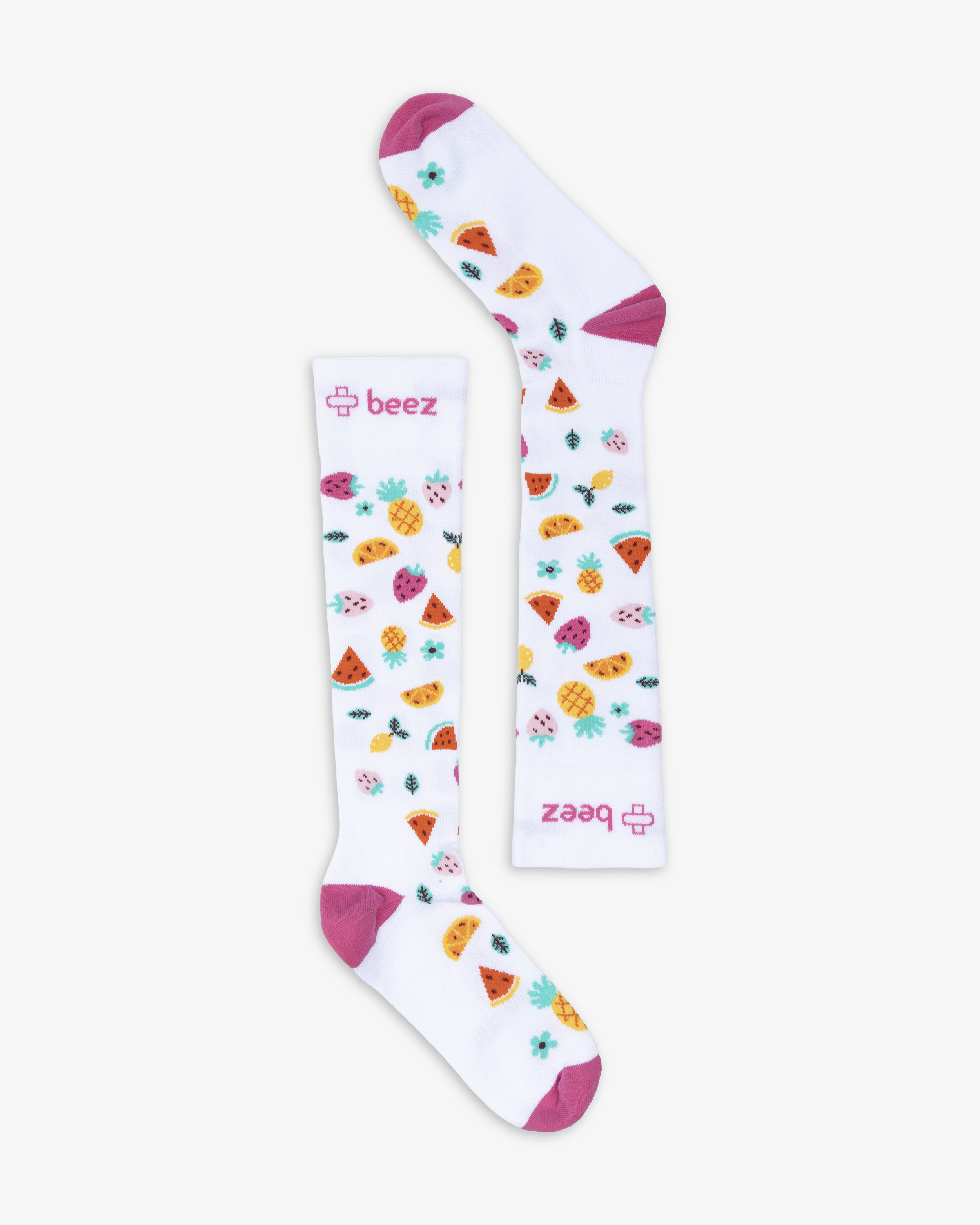 Beez Stödstrumpa Fruta Vit