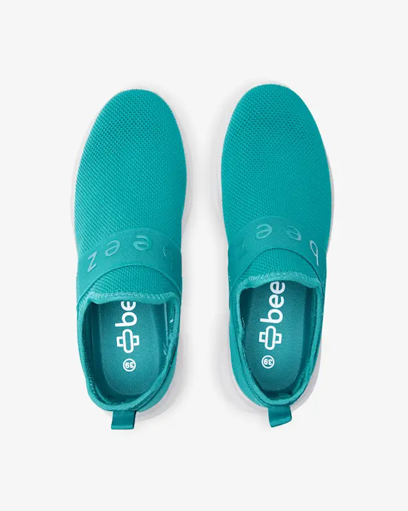 Beez Bliss Slip-on Teal Sneakers