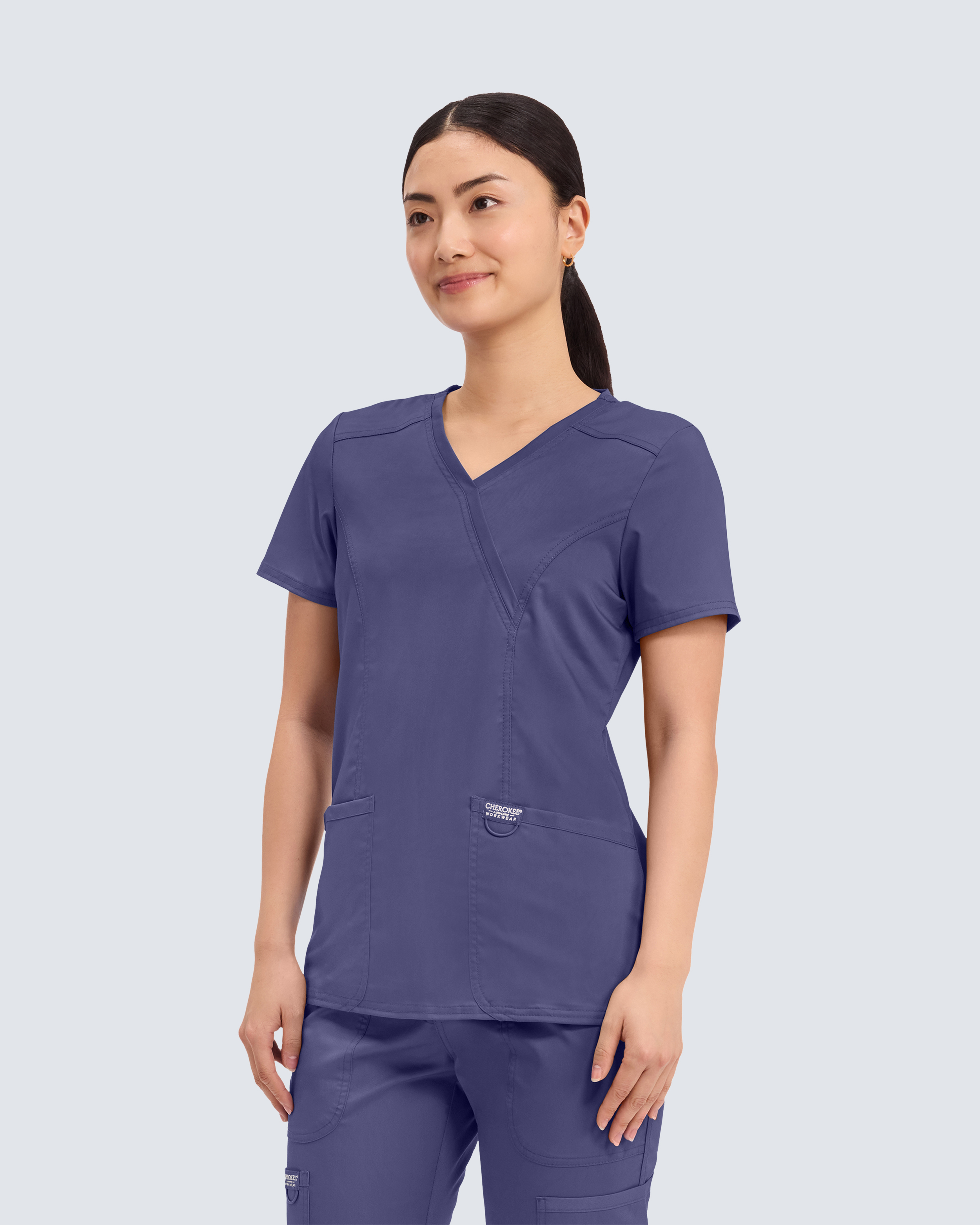 Cherokee Revolution Mock Wrap Top WWE610 Blomme