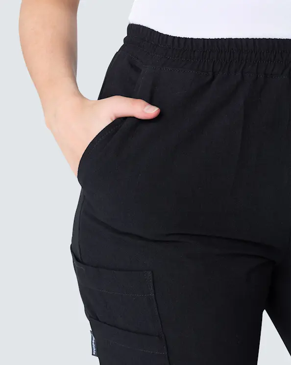 Almedahls Svart Byxa med Resår Unisex