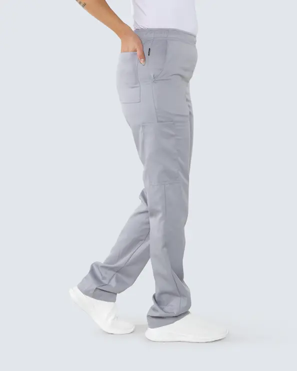 Kentaur arbeidsbukse med elastisk midje Marine Lysegrå