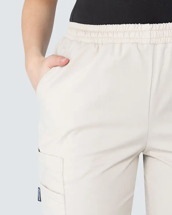 Almedahls Khaki Bukser med Manchet Unisex