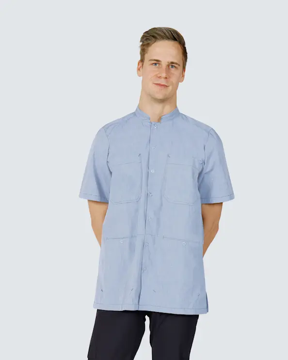 Nybo Nature Lyseblå Tunika med knapper Unisex