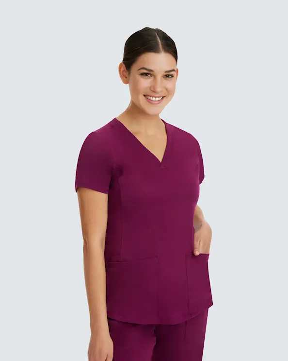 Healing Hands Works Tunika HHE2500 Vinröd