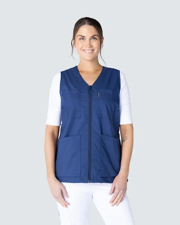 Almedahls Marine Vest med Glidelås Dame