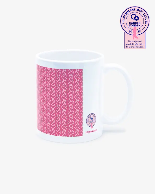 Mugg Rosa bandet Mörkrosa