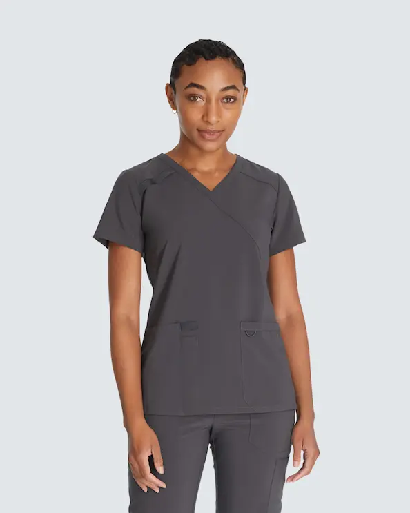 Dickies Essentials Mock Wrap Top DKE625 Grafit