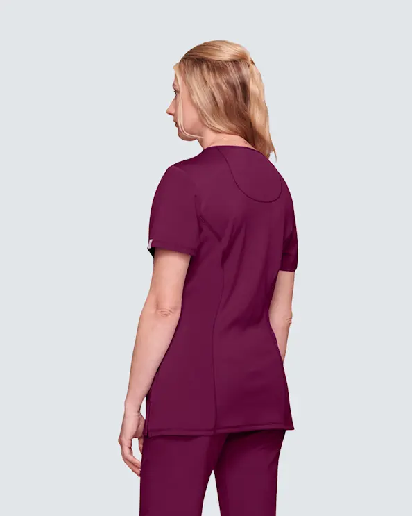 Infinity Mock Wrap Top CKE2625A Viininpunainen
