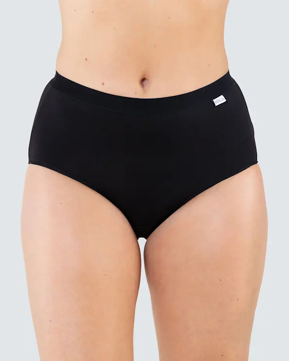 Highwaist-trosa Bambu Svart