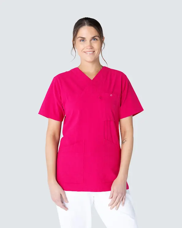 South West Cotton Crinkle Carin Fuchsia Busseronne Kvinde