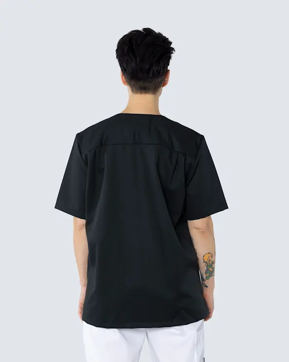 Almedahls Svart V-blus Unisex Tencel