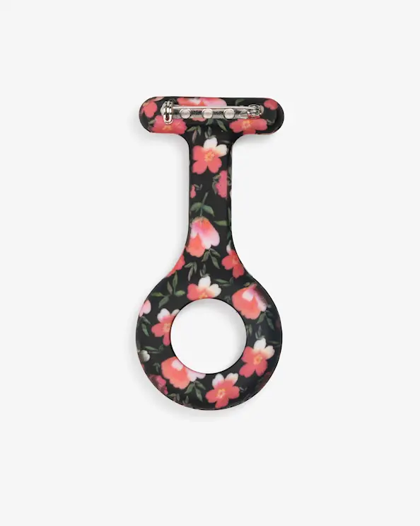 Silikonskal Flower Black floral