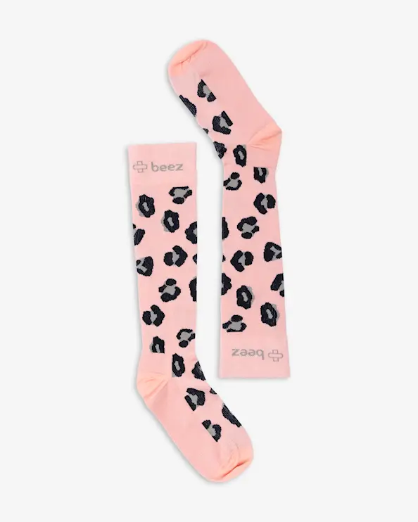 Beez Kompressionsstrümpfe Oceana Leopard Rosa
