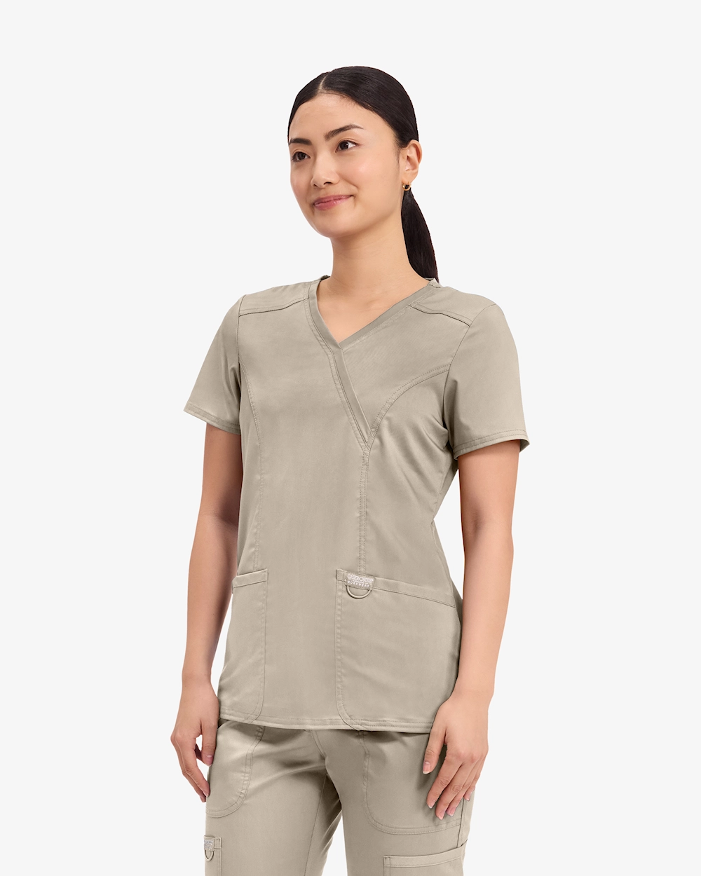 Cherokee Revolution Mock Wrap Top WWE610 Khaki