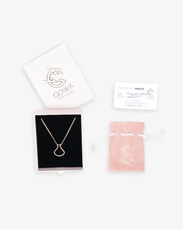 Halsband Ringhållare Loop Rosé