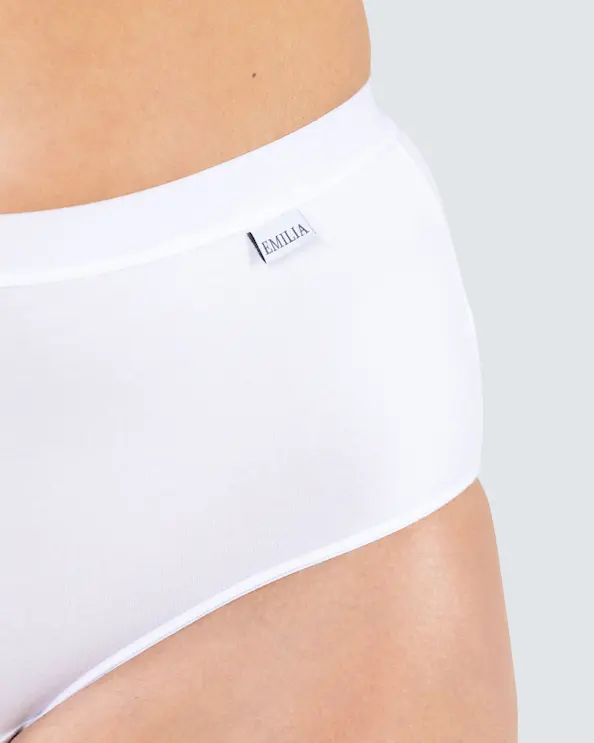 Highwaist-truse Bambus Hvit