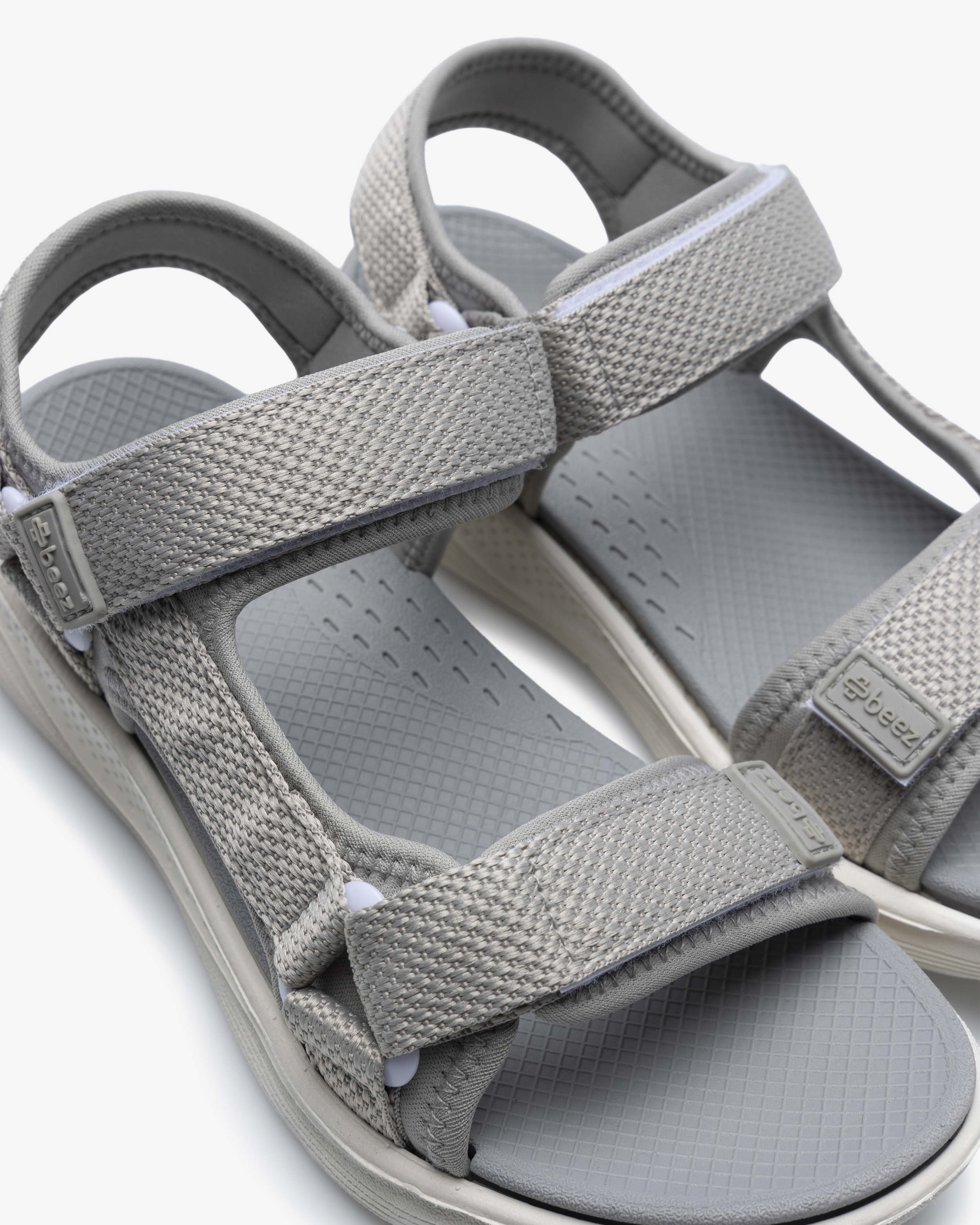 Beez Zen Velcro Sandal Grå
