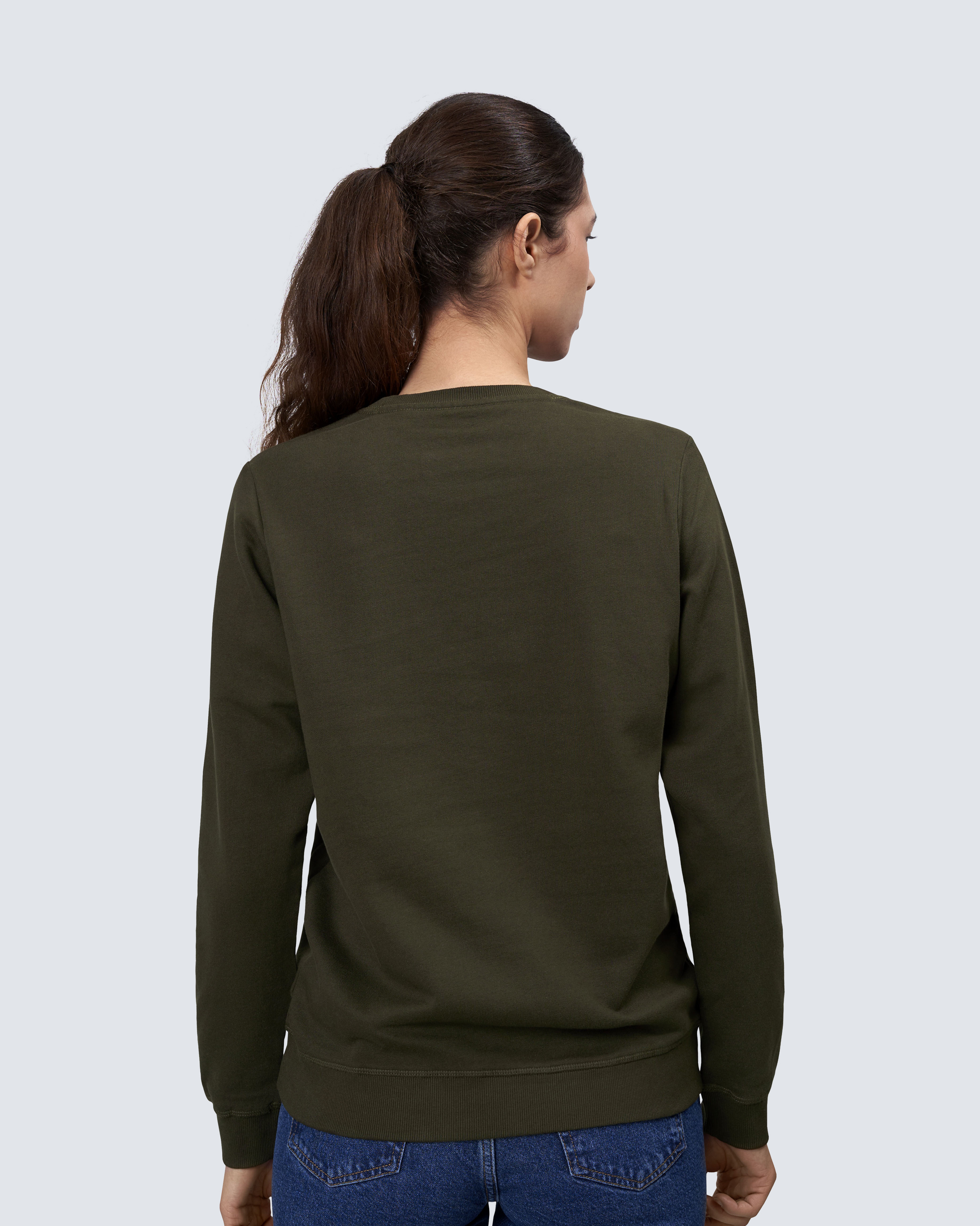 ID Identity Sweatshirt 0683 Dame Olivengrøn