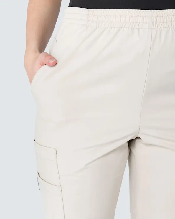 Almedahls Khaki Byxa med Resår Unisex