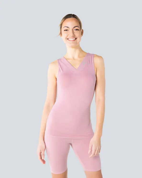 Beez Basics Top med V-hals Lyserød