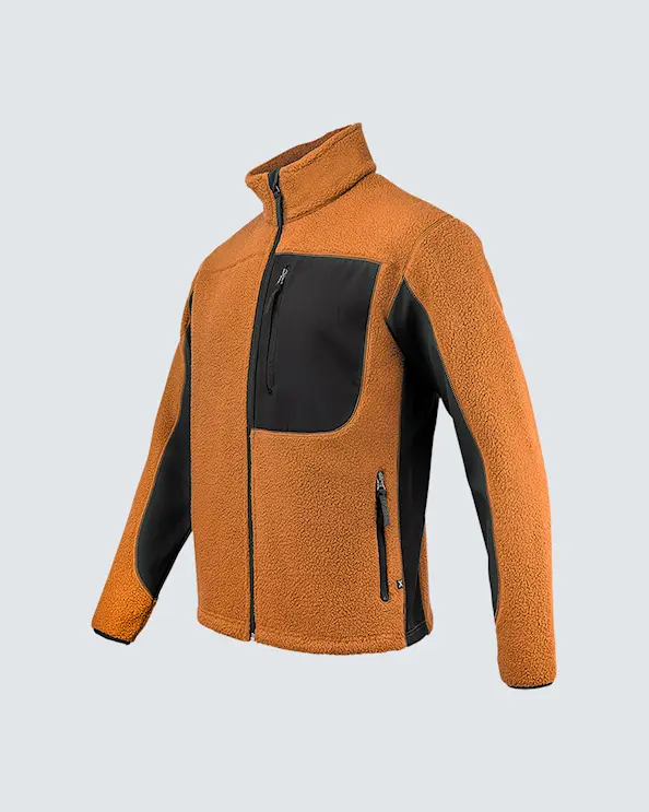 Texstar Pile Fleece Jacka Herr Orange