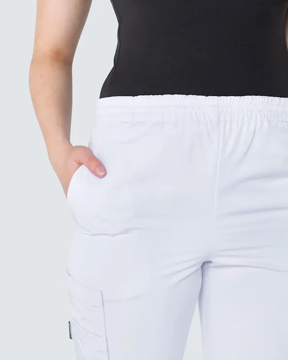Almedahls Vit Byxa med Lång Benlängd Unisex