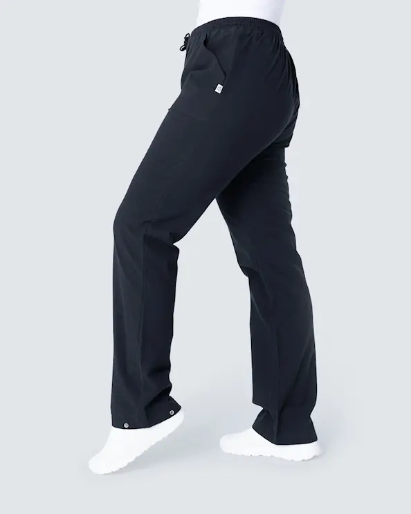 Hejco Crinkle Drew Svart Byxa Unisex