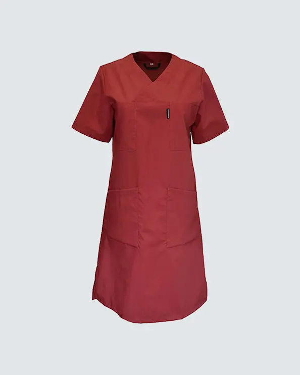 Almedahls Röd Klänning Tencel
