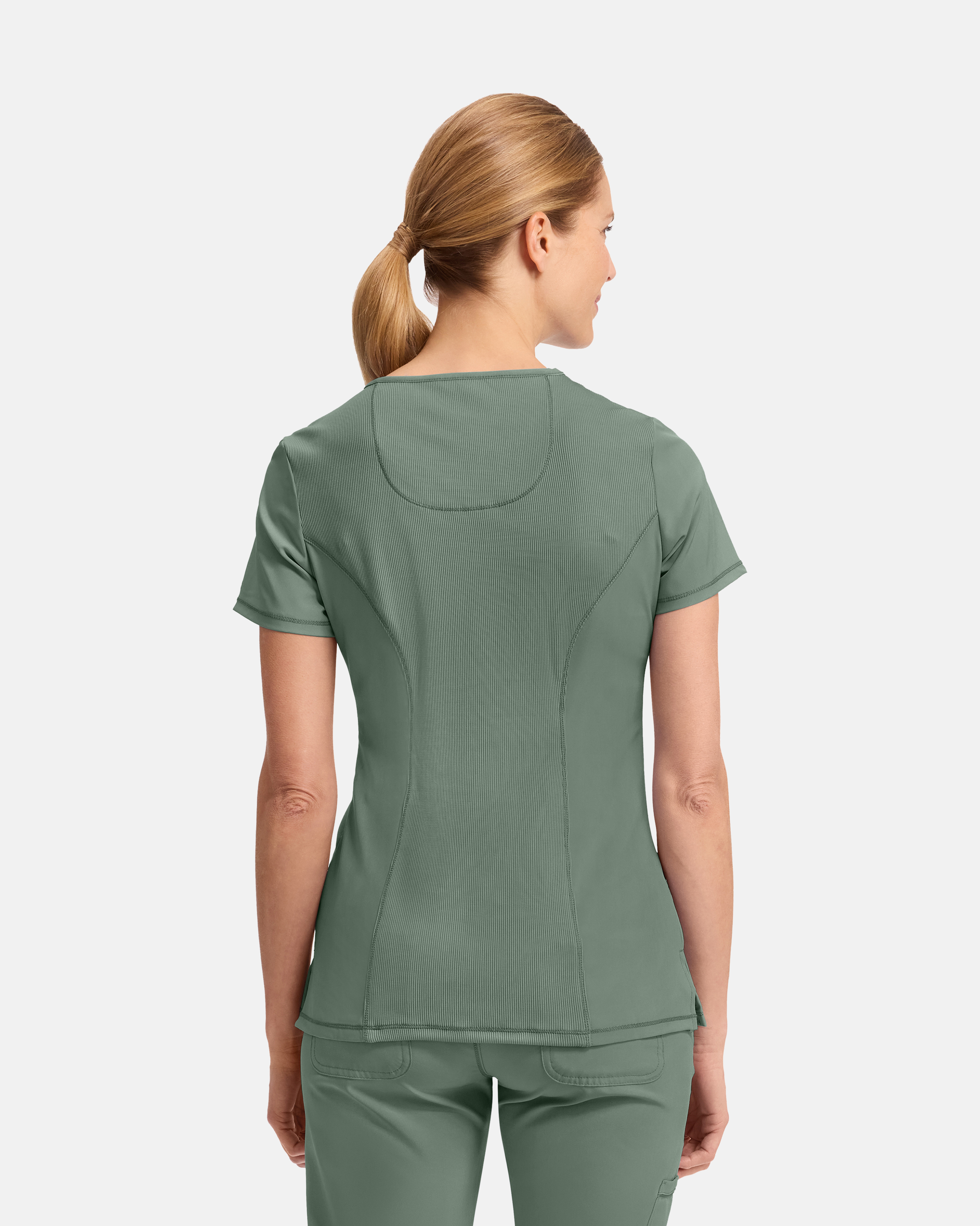 Infinity Mock Wrap Top CKE2625A Olivgrön