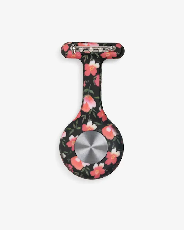 Sygeplejerskeur Flower Black floral