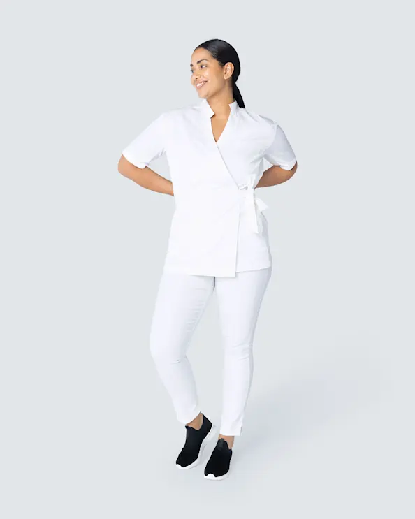 WAW Livia Wrap Top White