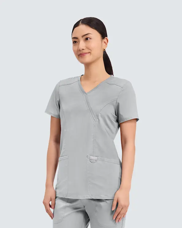 Cherokee Revolution Mock Wrap Top WWE610 Harmaa