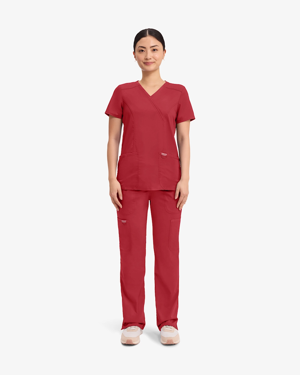 Cherokee Revolution Mock Wrap Top WWE610 Punainen