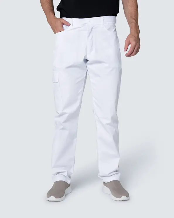 Nytello Vit Byxa med stretch Herr