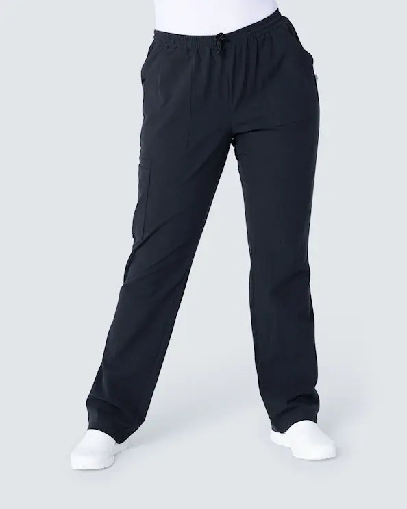 Hejco Crinkle Drew Svart Byxa Unisex