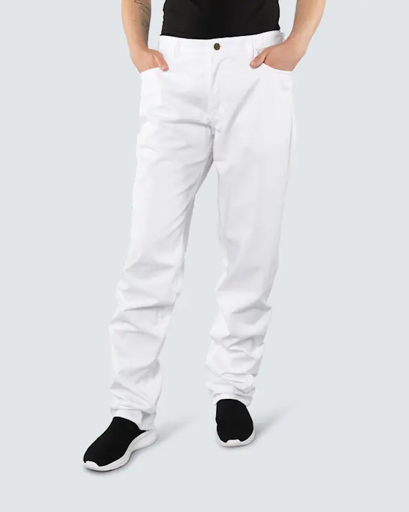 Nybo Jeans Unisex Supercool +10 cm Vit