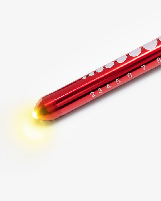 Stiftlampe Gelbem Licht Rot