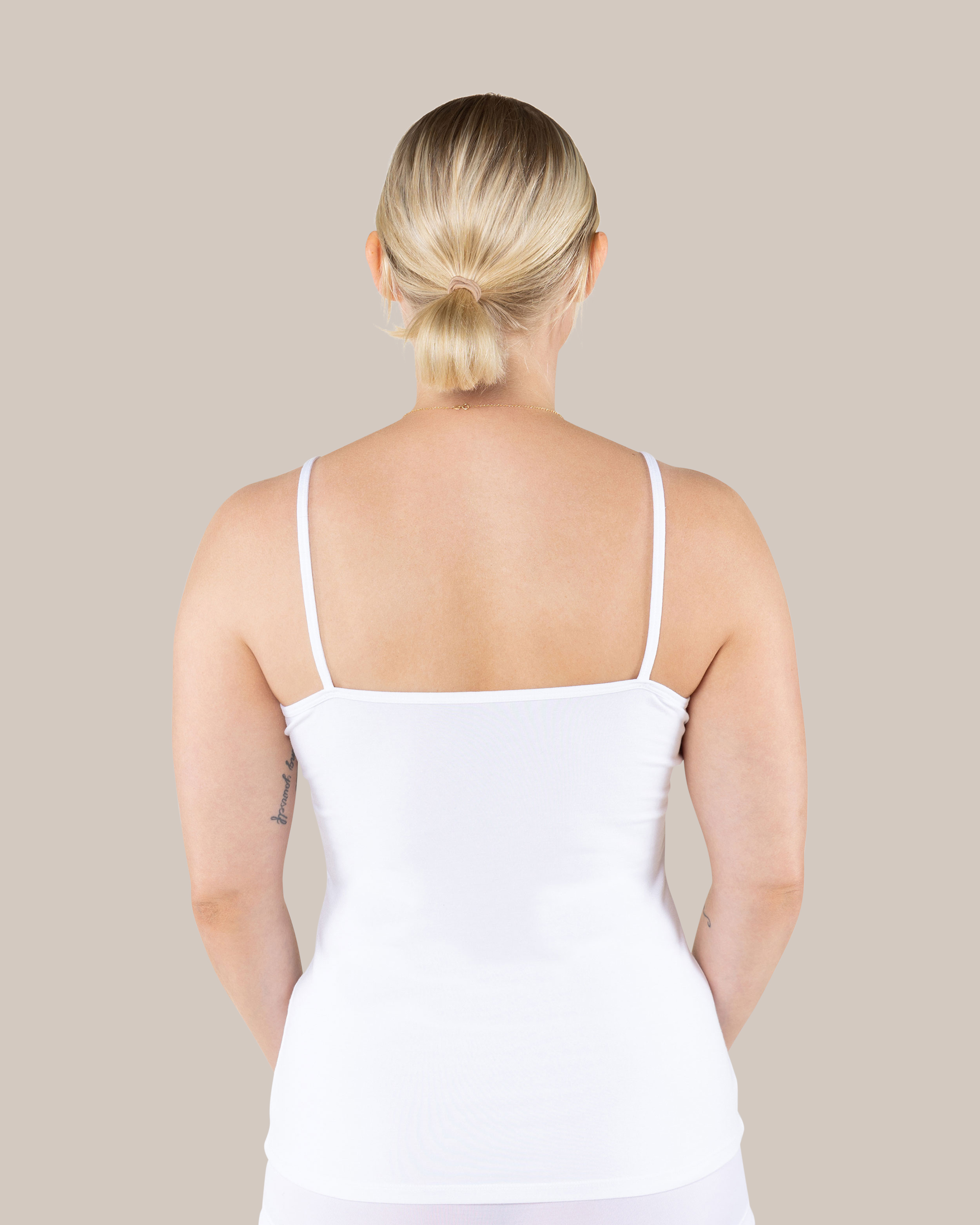 Linne Ellen Bambu V-hals Vit