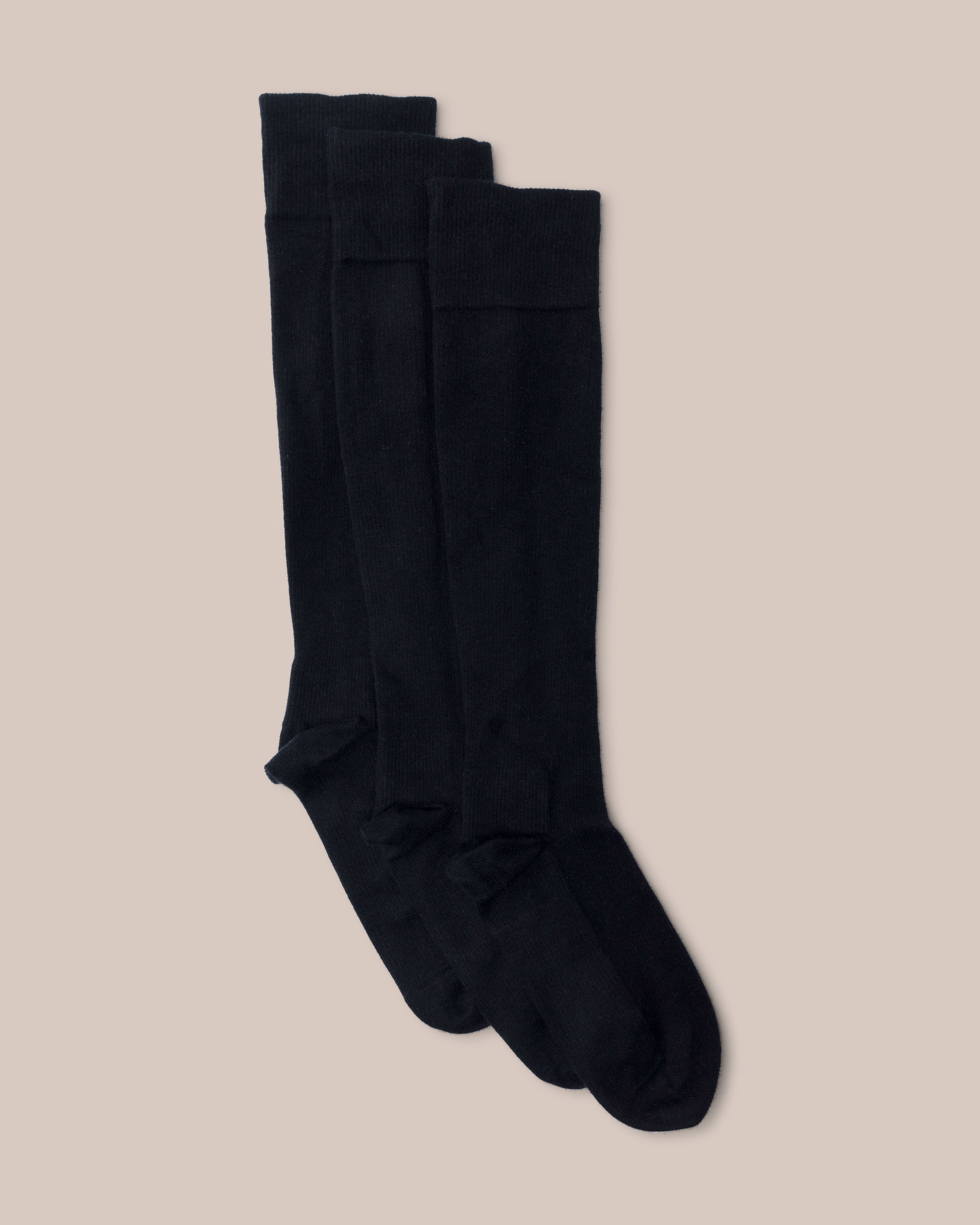 Stödstrumpor Bred Vad Svart 3-pack