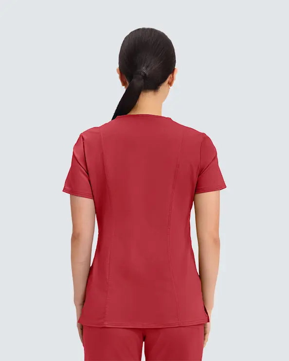 Cherokee Revolution Mock Wrap Top WWE610 Rød