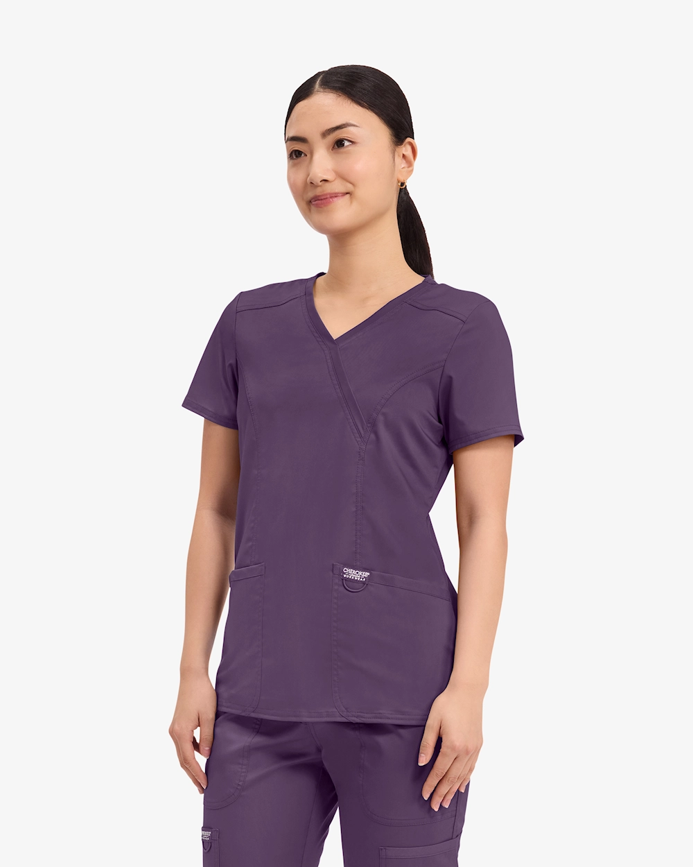 Cherokee Revolution Mock Wrap Top WWE610 Lilla